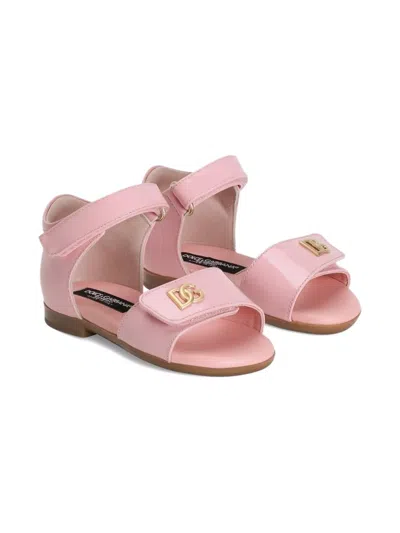 Dolce & Gabbana Kids' Logo-plaque Sandals In Multi