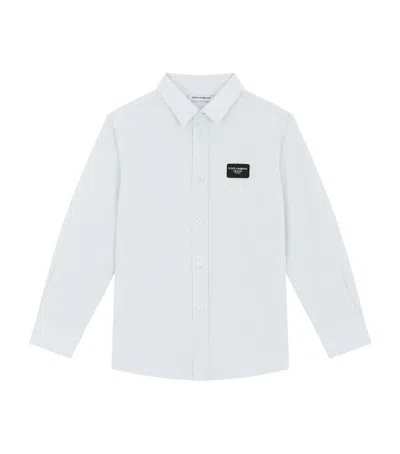 Dolce & Gabbana Kids' Logo Plaque Shirt In Blue