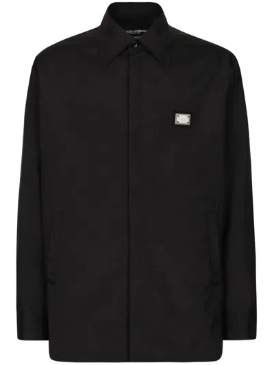 Dolce & Gabbana Logo-plaque Shirt Jacket In Multi
