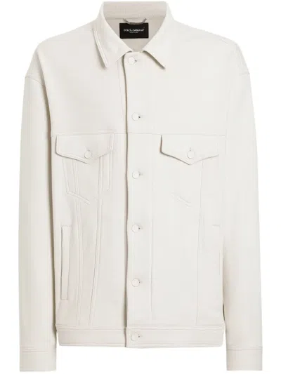 Dolce & Gabbana Logo-plaque Shirt In White