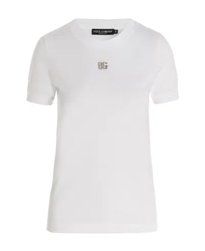 DOLCE & GABBANA DOLCE  GABBANA LOGO PLAQUE CREWNECK T-SHIRT