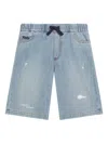 Dolce & Gabbana Logo-plaque Shorts In Blue