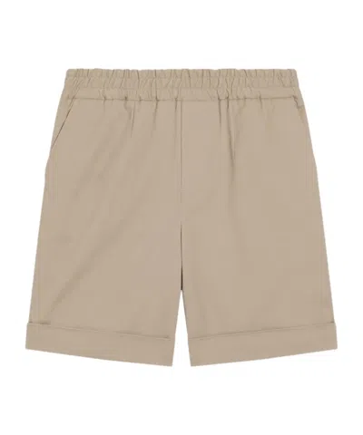 Dolce & Gabbana Logo-plaque Shorts In Brown