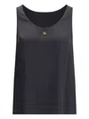 Dolce & Gabbana Satin Camisole Top With Logo In Black