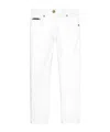Dolce & Gabbana Logo-plaque Slim-cut Jeans In White