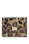 Dolce & Gabbana Logo Plaque Snap Button Wallet In Beige