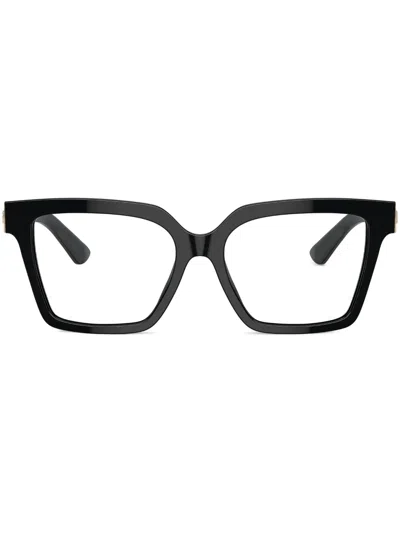 DOLCE & GABBANA LOGO-PLAQUE SQUARE-FRAME GLASSES