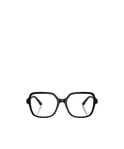 Dolce & Gabbana Logo-plaque Square-frame Glasses In Black