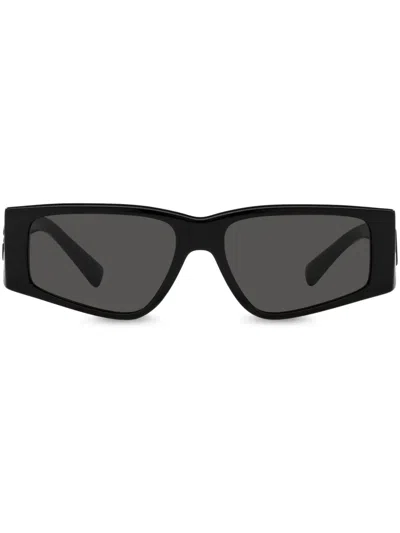 Dolce & Gabbana Logo-plaque Square-frame Sunglasses In Black