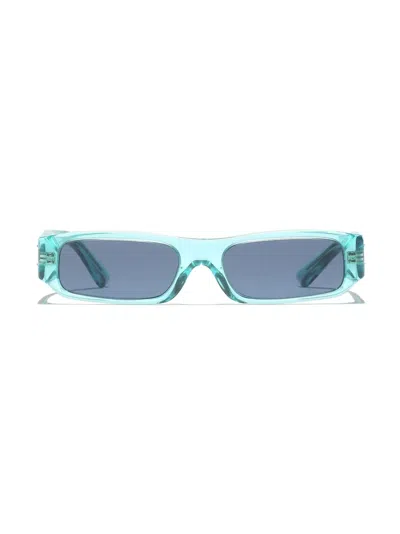 Dolce & Gabbana Kids' Logo-plaque Square-frame Sunglasses In Blue