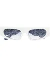 Dolce & Gabbana Logo-plaque Square-frame Sunglasses In White