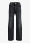 Dolce & Gabbana Straight Cut Jeans With Adjustable Fit And Comfort In Black