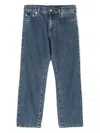 Dolce & Gabbana Logo-plaque Straight Jeans In Blue