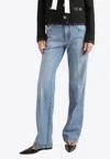 Dolce & Gabbana Logo Plaque Straight Jeans In Denim