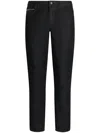 Dolce & Gabbana Logo Plaque Straight-legged Jeans In Black
