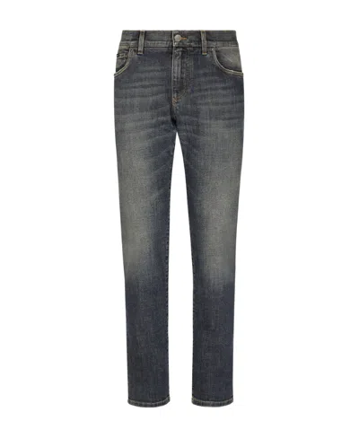 DOLCE & GABBANA DOLCE  GABBANA LOGO PLAQUE SKINNY JEANS