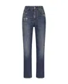 Dolce & Gabbana Logo-plaque Straight-leg Jeans In Blue