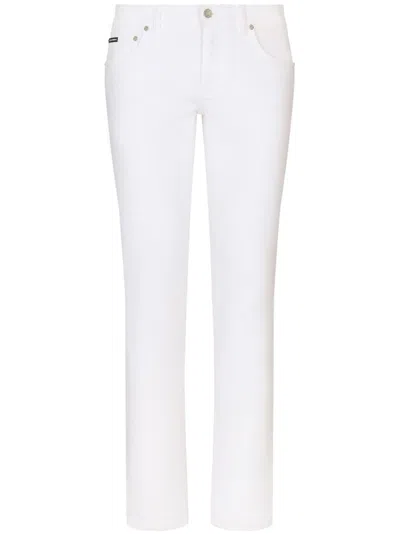 Dolce & Gabbana White Regular Stretch Jeans