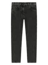 Dolce & Gabbana Logo-plaque Stretch-denim Jeans In Black