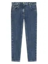 Dolce & Gabbana Stonewashed Cotton Denim Jeans In Blue