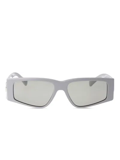 Dolce & Gabbana Logo-plaque Sunglasses In Gray