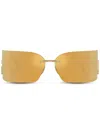 Dolce & Gabbana Womens Gold Dg2319 Irregular-frame Metal Sunglasses In Gold