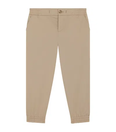 Dolce & Gabbana Kids' Logo Plaque Sweatpants In Neutral