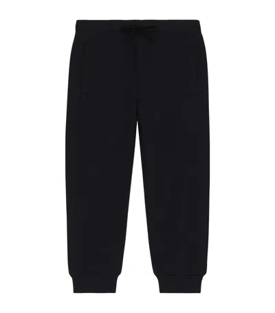 Dolce & Gabbana Kids' Logo Plaque Sweatpants In Blue