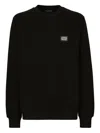 Dolce & Gabbana Logo-plaque Sweatshirt In Black
