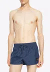 Dolce & Gabbana Logo Plaque Swim Short In Navy