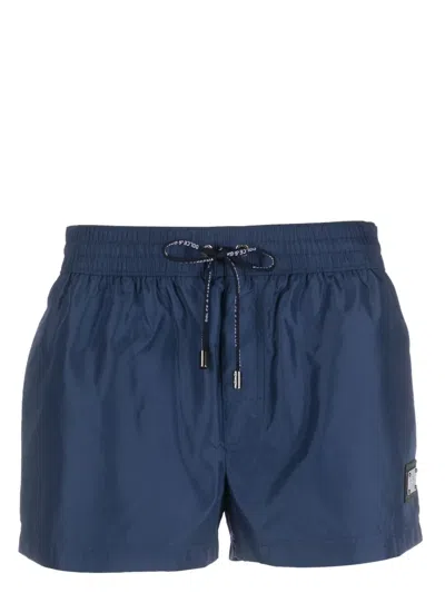 DOLCE & GABBANA LOGO-PLAQUE SWIM SHORTS