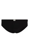 Dolce & Gabbana Logo-plaque Swim Trunks In Black