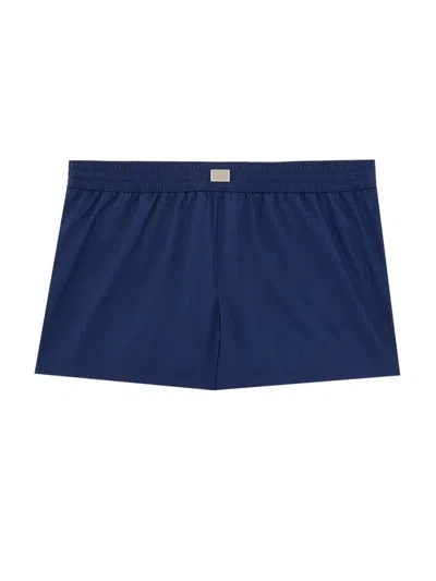 Dolce & Gabbana Logo Plaque Swimsuit In Blue