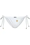 Dolce & Gabbana Logo-plaque Side-tie Bikini Bottom In White