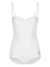 Dolce & Gabbana Dg Logo One-piece Swimsuit In White