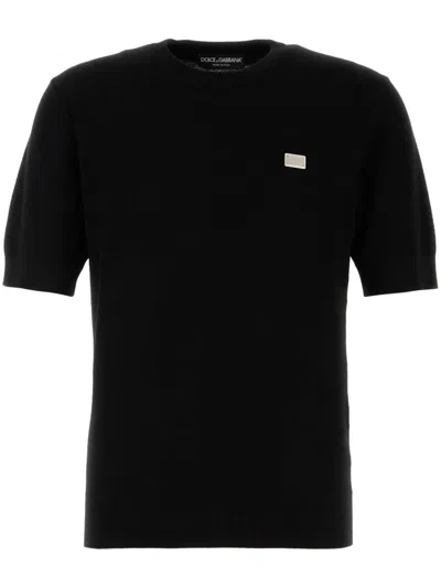 Dolce & Gabbana Logo-plaque T-shirt In Schwarz