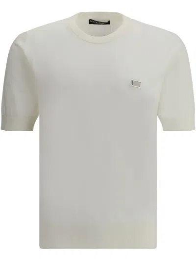 Dolce & Gabbana Logo-plaque T-shirt In White