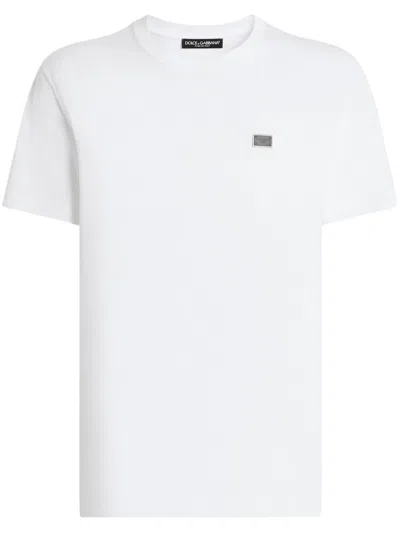 Dolce & Gabbana Logo Plaque T-shirt In White