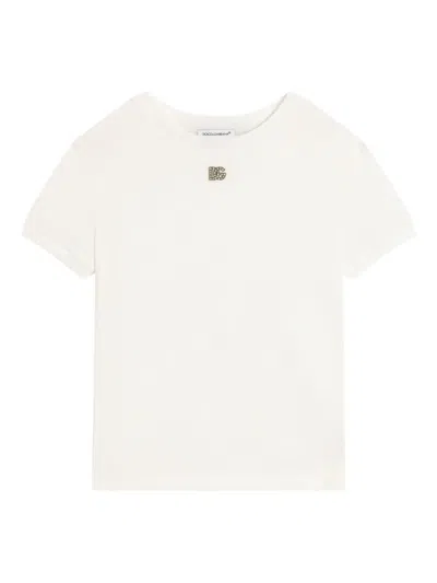 Dolce & Gabbana Kids' Logo-plaque T-shirt In White