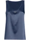 Dolce & Gabbana Logo-plaque Tank Top In Blue