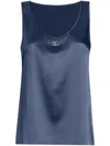 Dolce & Gabbana Logo-plaque Tank Top In Blue