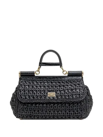 Dolce & Gabbana Logo-plaque Tote Bag In Black