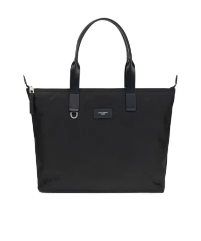 Dolce & Gabbana Logo-plaque Tote Bag In Black