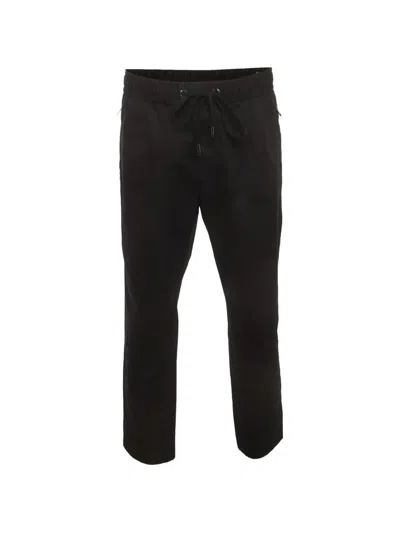 Pre-owned Dolce & Gabbana Logo Plaque Track Pants In Black