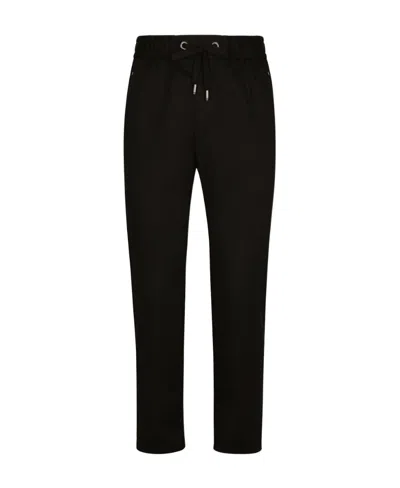 DOLCE & GABBANA LOGO-PLAQUE TRACK PANTS