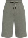 Dolce & Gabbana Logo-plaque Track Shorts In Grey
