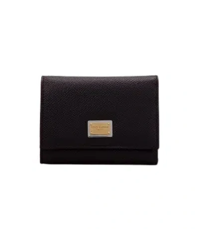 DOLCE & GABBANA DOLCE  GABBANA LOGO PLAQUE TRIFOLD WALLET