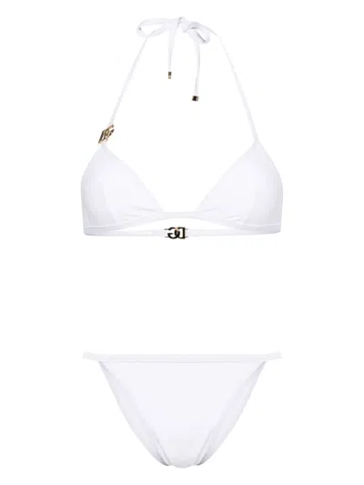 DOLCE & GABBANA LOGO-PLAQUE TRIANGLE-CUP BIKINI