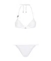 Dolce & Gabbana Logo-plaque Triangle-cup Bikini In White
