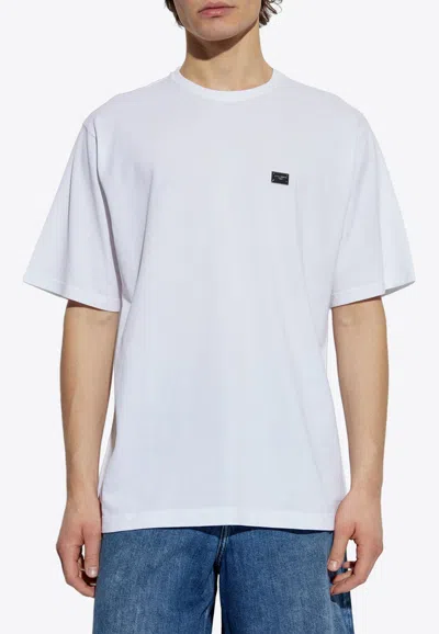 Dolce & Gabbana Logo Plaque T-shirt In White
